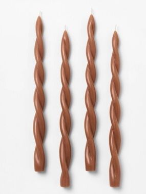 STUDIO MCGEE NWT 4pc twist Taper Candle Set -Taupe